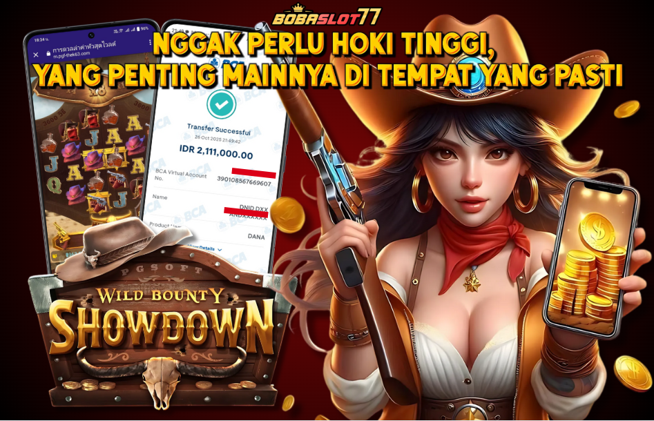 Selamat kepada user id : and****xx Wede Rp 2.111.000 di Game WILD BOUNTY SHOWDOWN PG SOFT Cair Gk Sampe 1 Menit! Menang Mudah di Bobaslot77